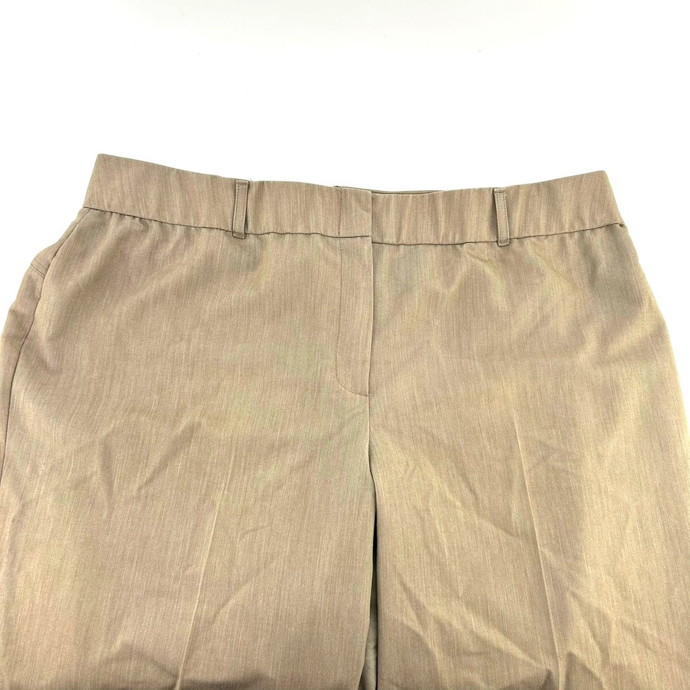 Zac & Rachel Woman Tan Cuffed Crop Dress Pants Plus Size 18W Stretch Career